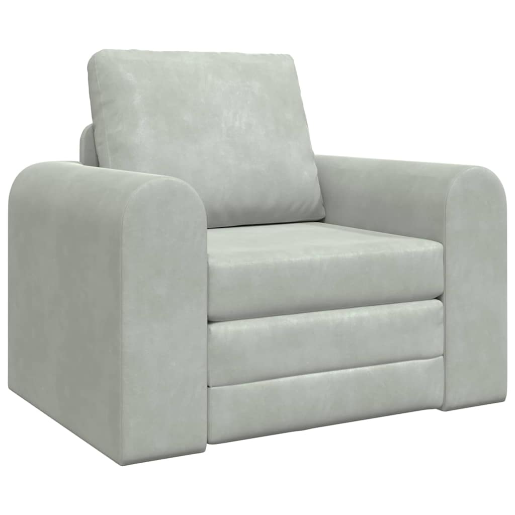 Canapé-Lit Gris clair 98 x 71 x 83 cm Velours - XIOS
