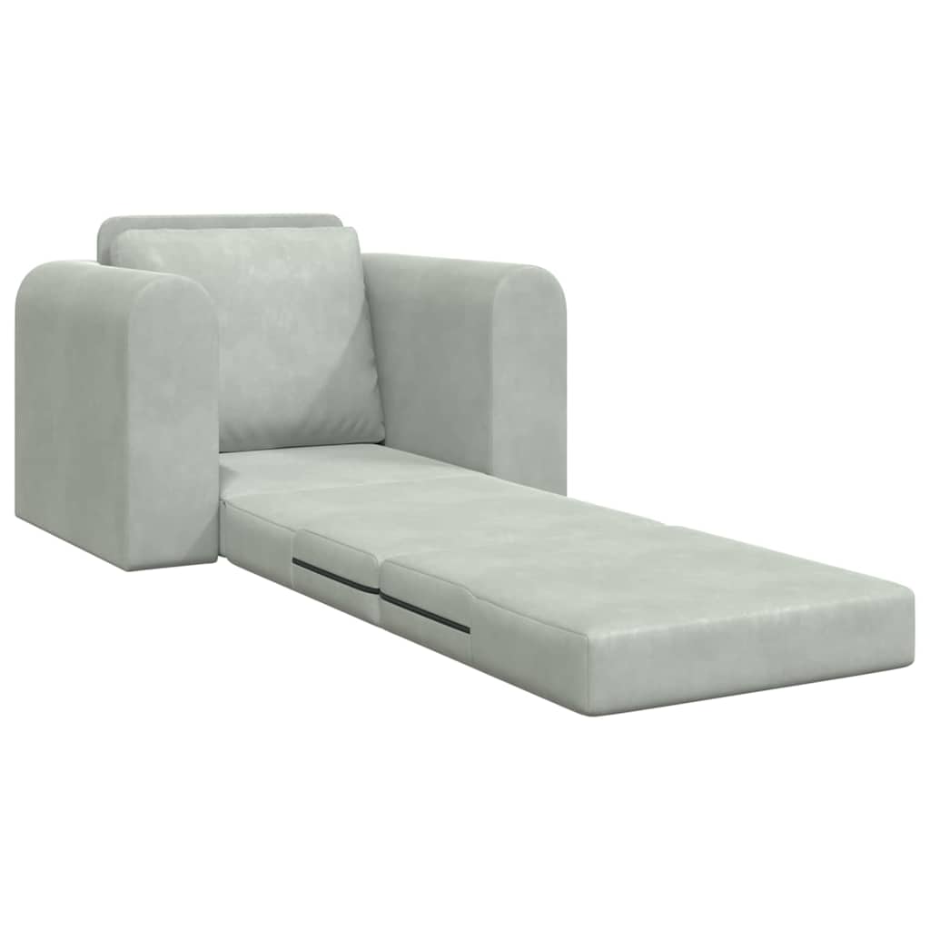 Canapé-Lit Gris clair 98 x 71 x 83 cm Velours - XIOS