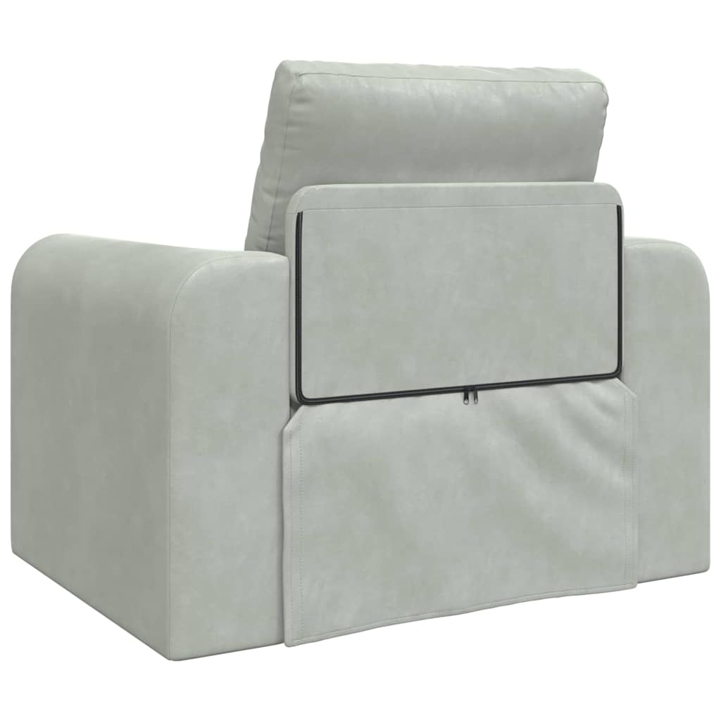 Canapé-Lit Gris clair 98 x 71 x 83 cm Velours - XIOS