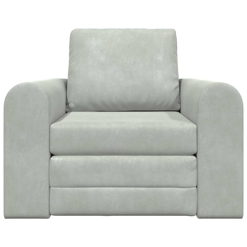 Canapé-Lit Gris clair 98 x 71 x 83 cm Velours - XIOS