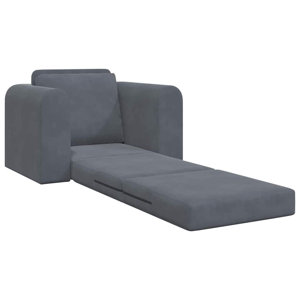 Canapé-Lit Gris foncé 98 x 71 x 83 cm Velours - XIOS