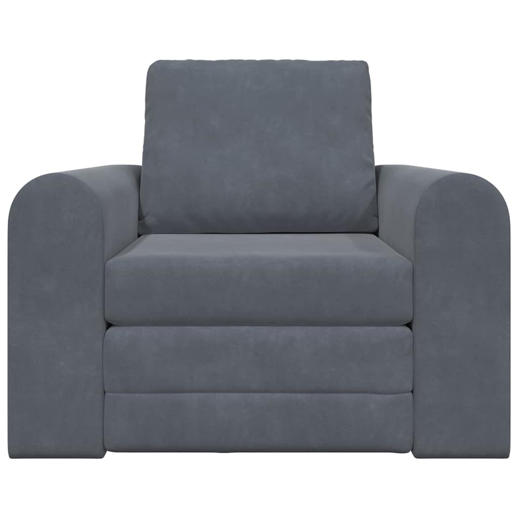 Canapé-Lit Gris foncé 98 x 71 x 83 cm Velours - XIOS
