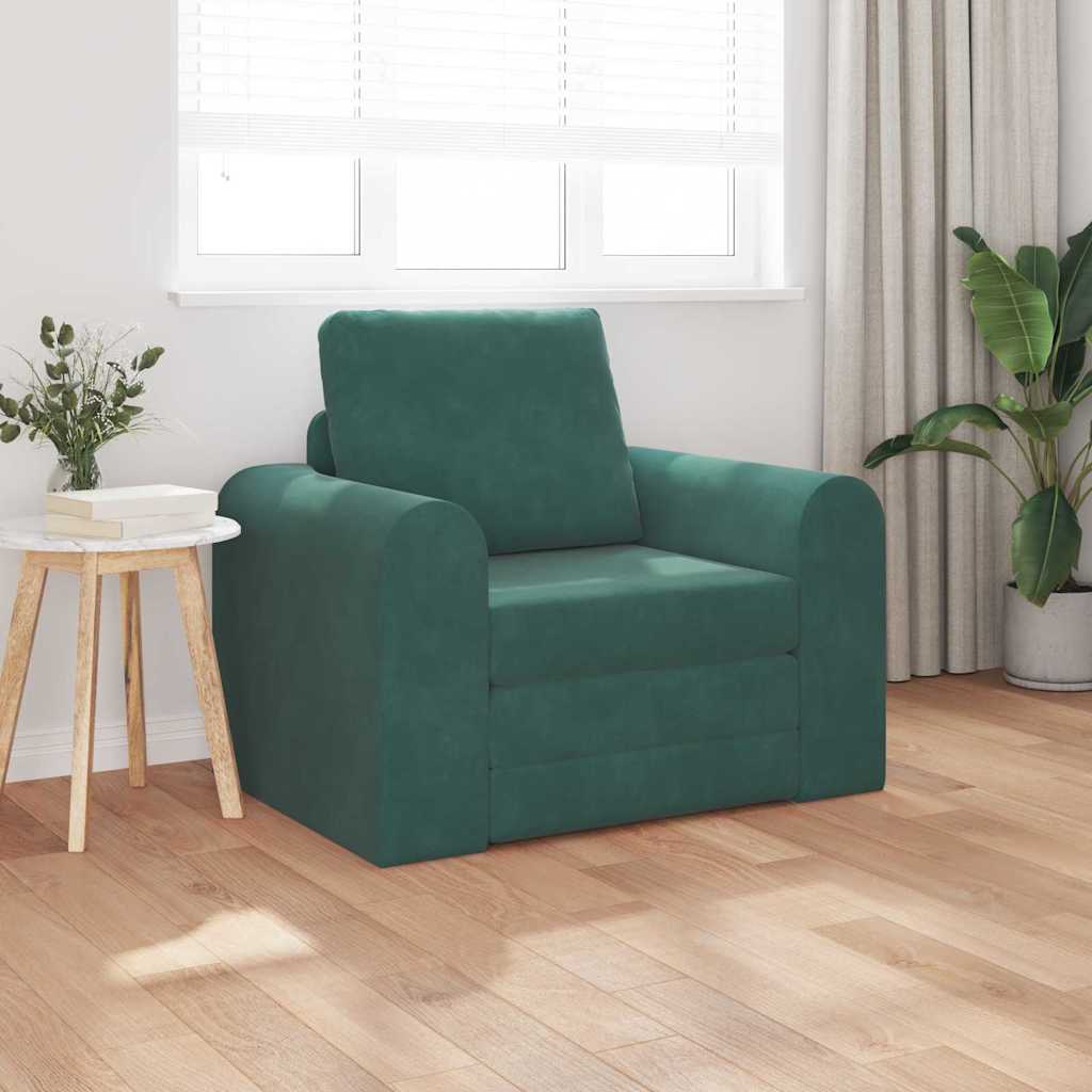 Canapé-Lit Vert foncé 98 x 71 x 83 cm Velours - XIOS