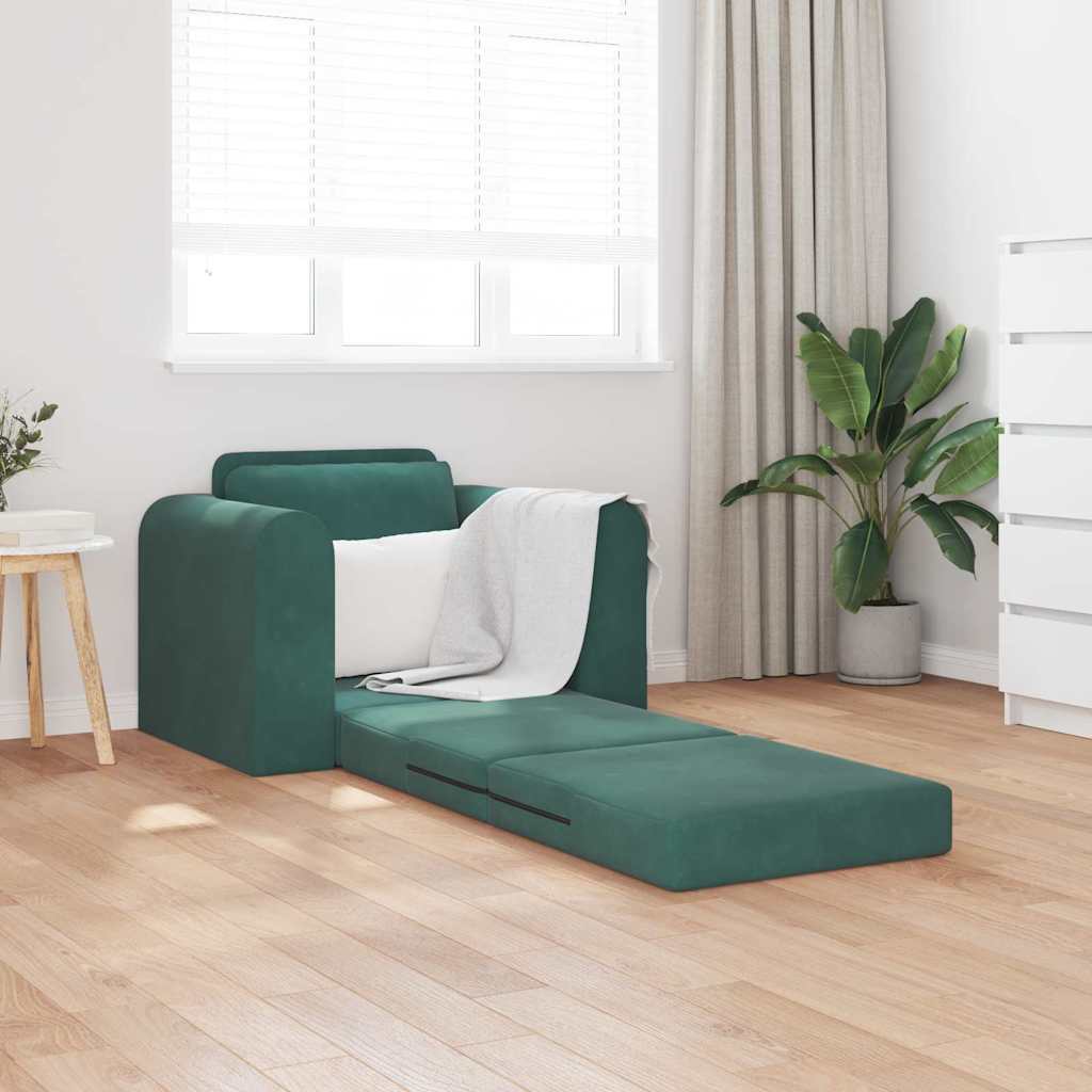 Canapé-Lit Vert foncé 98 x 71 x 83 cm Velours - XIOS