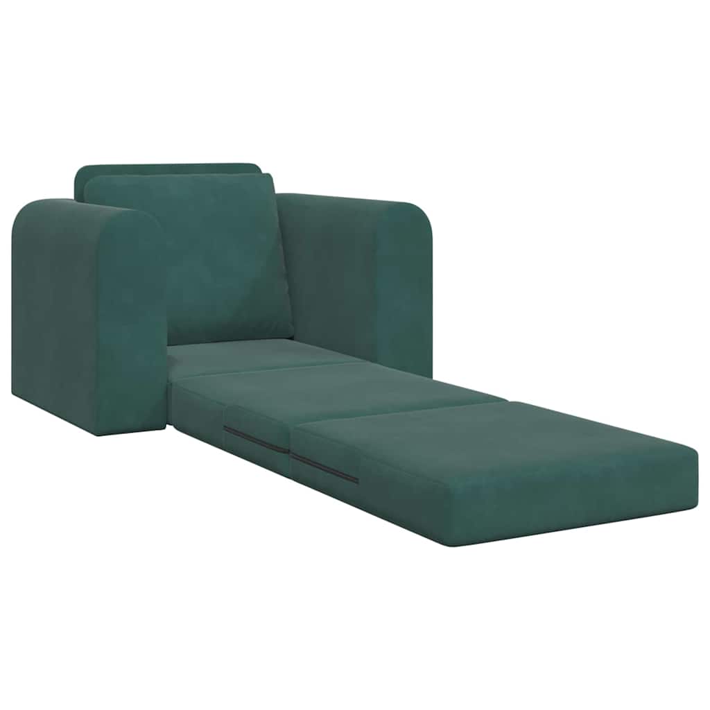 Canapé-Lit Vert foncé 98 x 71 x 83 cm Velours - XIOS