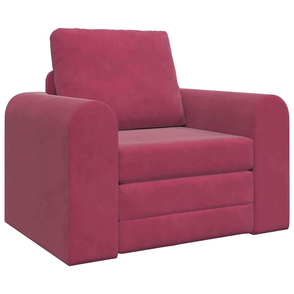 Canapé-Lit Rouge bordeaux 98 x 71 x 83 cm Velours - XIOS