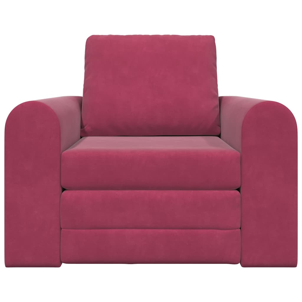 Canapé-Lit Rouge bordeaux 98 x 71 x 83 cm Velours - XIOS