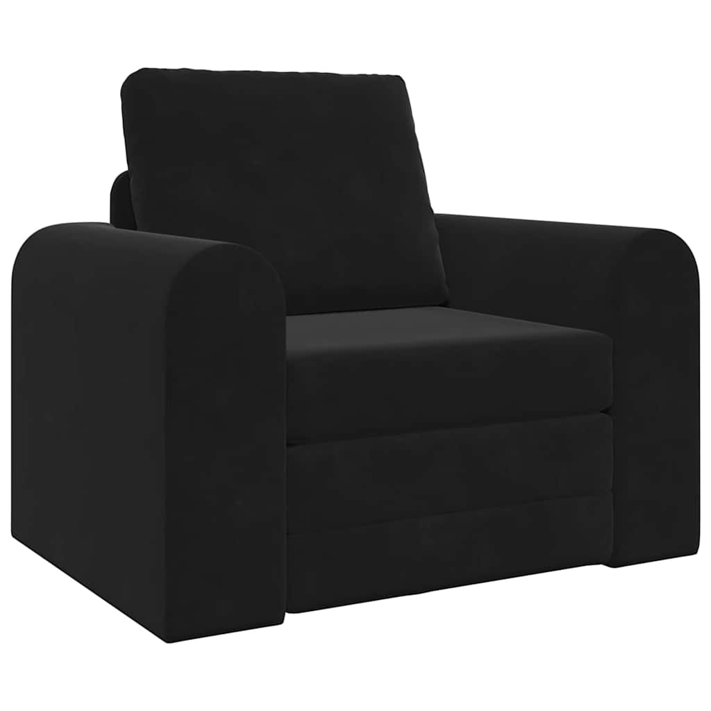 Canapé-Lit Noir 98 x 71 x 83 cm Velours - XIOS