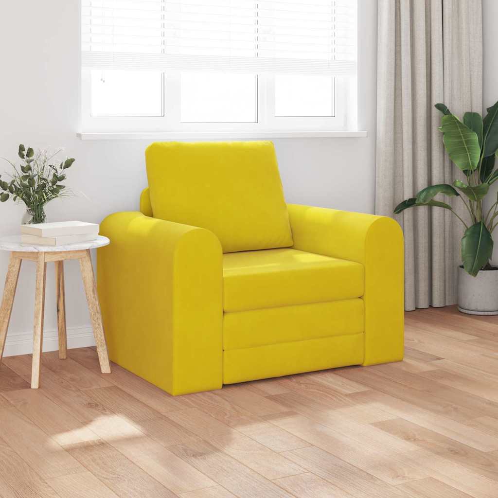 Canapé-Lit Jaune 98 x 71 x 83 cm Velours - XIOS