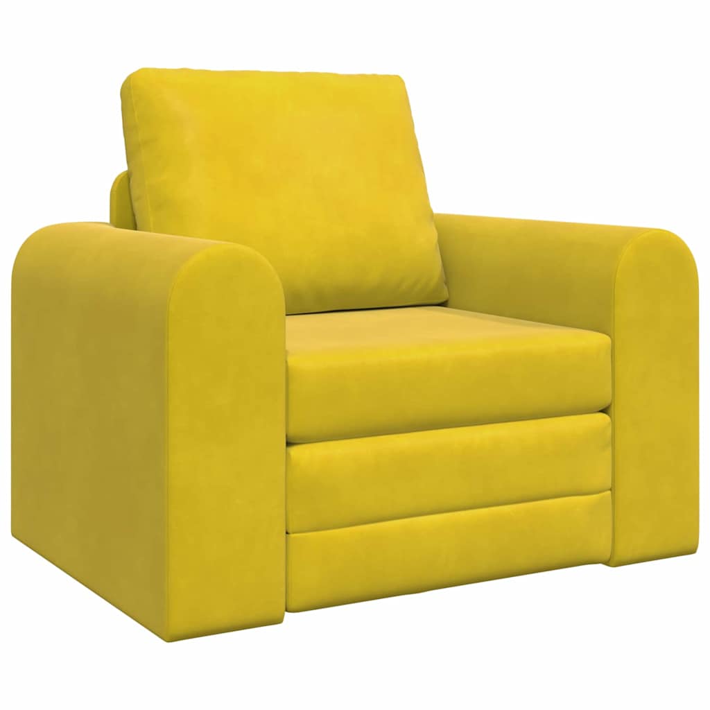 Canapé-Lit Jaune 98 x 71 x 83 cm Velours - XIOS