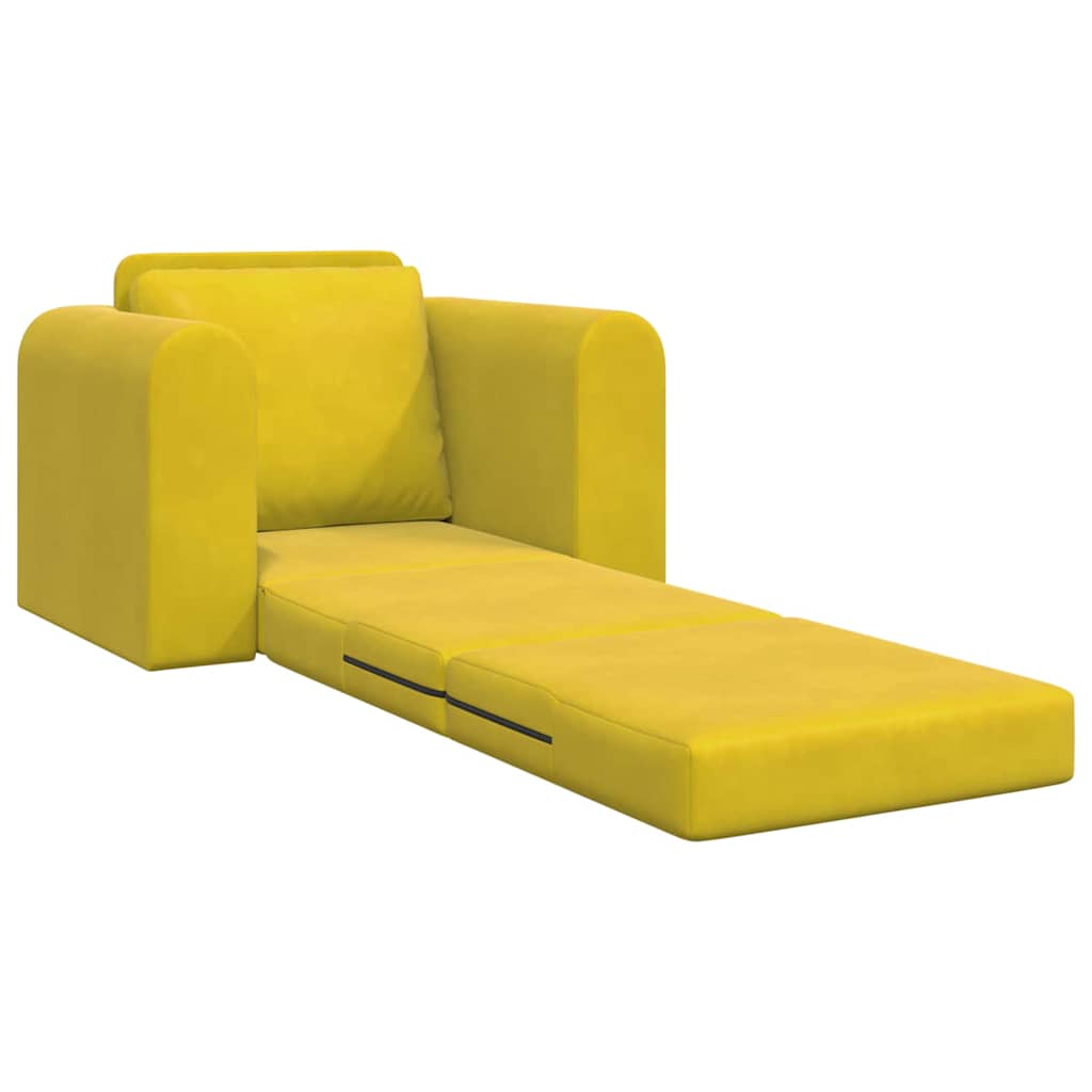 Canapé-Lit Jaune 98 x 71 x 83 cm Velours - XIOS