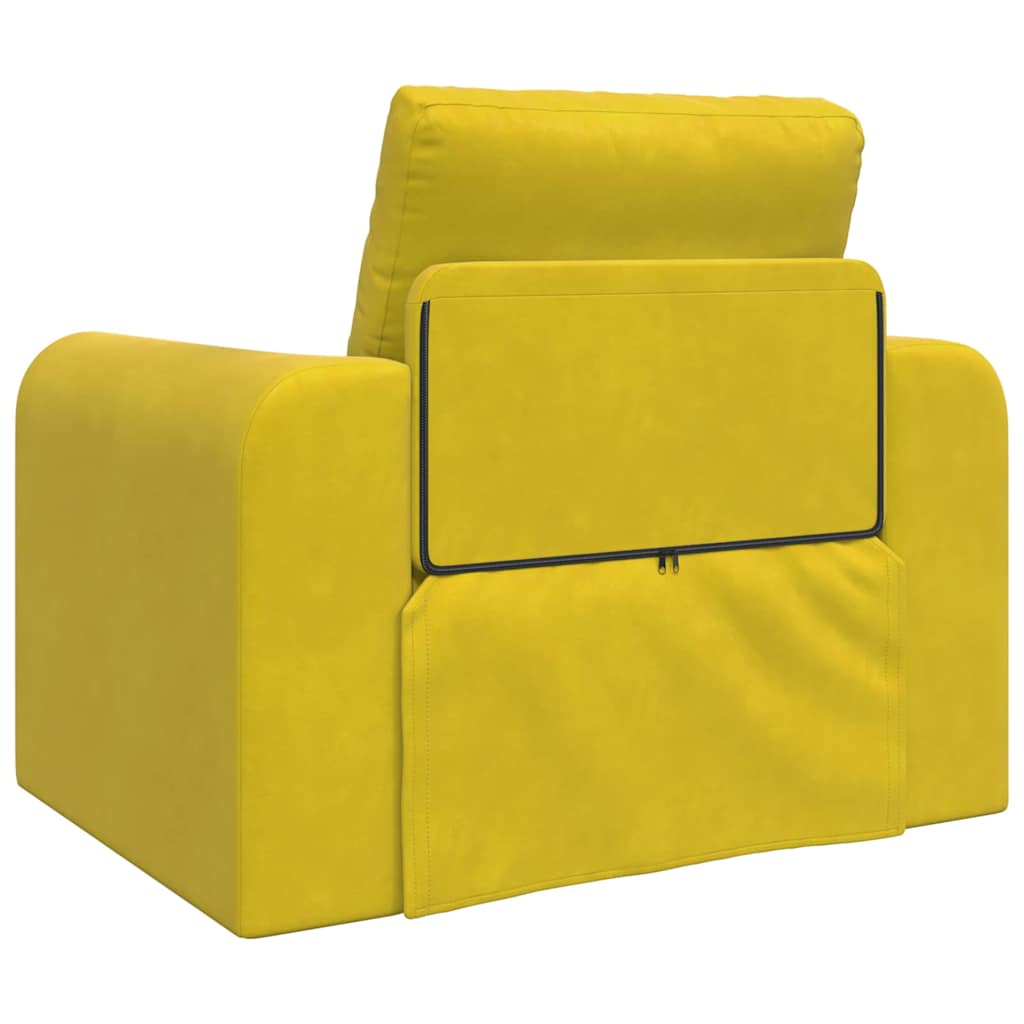 Canapé-Lit Jaune 98 x 71 x 83 cm Velours - XIOS