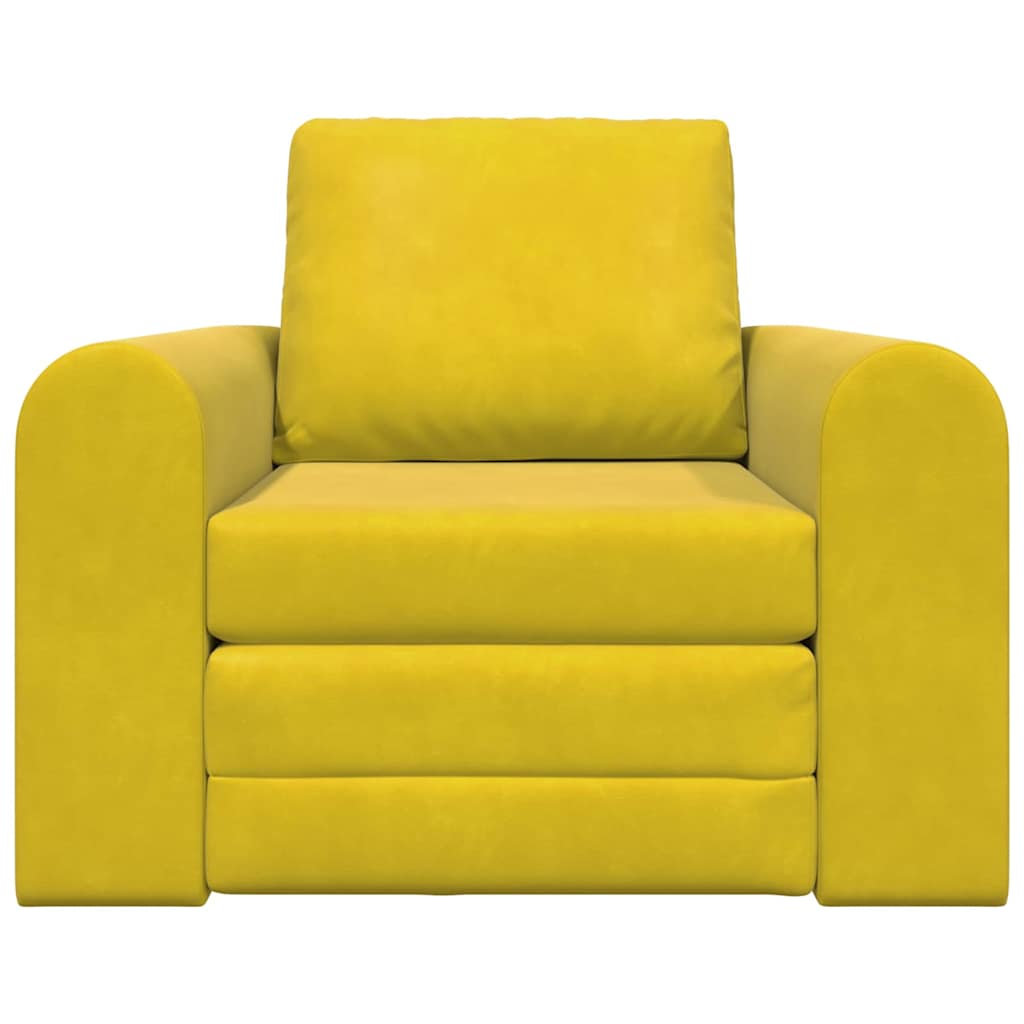 Canapé-Lit Jaune 98 x 71 x 83 cm Velours - XIOS