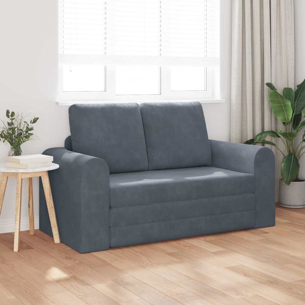 Canapé-Lit Gris foncé 148 x 71 x 83 cm Velours - XIOS