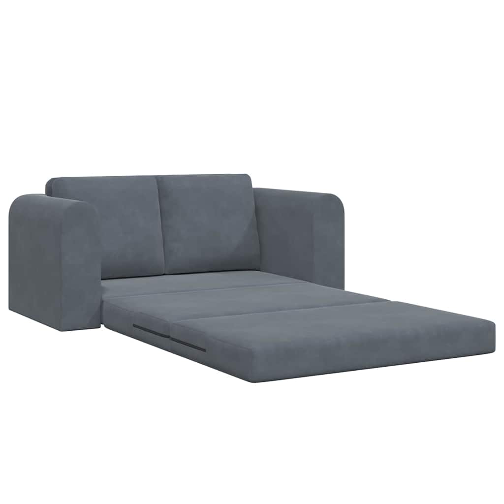 Canapé-Lit Gris foncé 148 x 71 x 83 cm Velours - XIOS