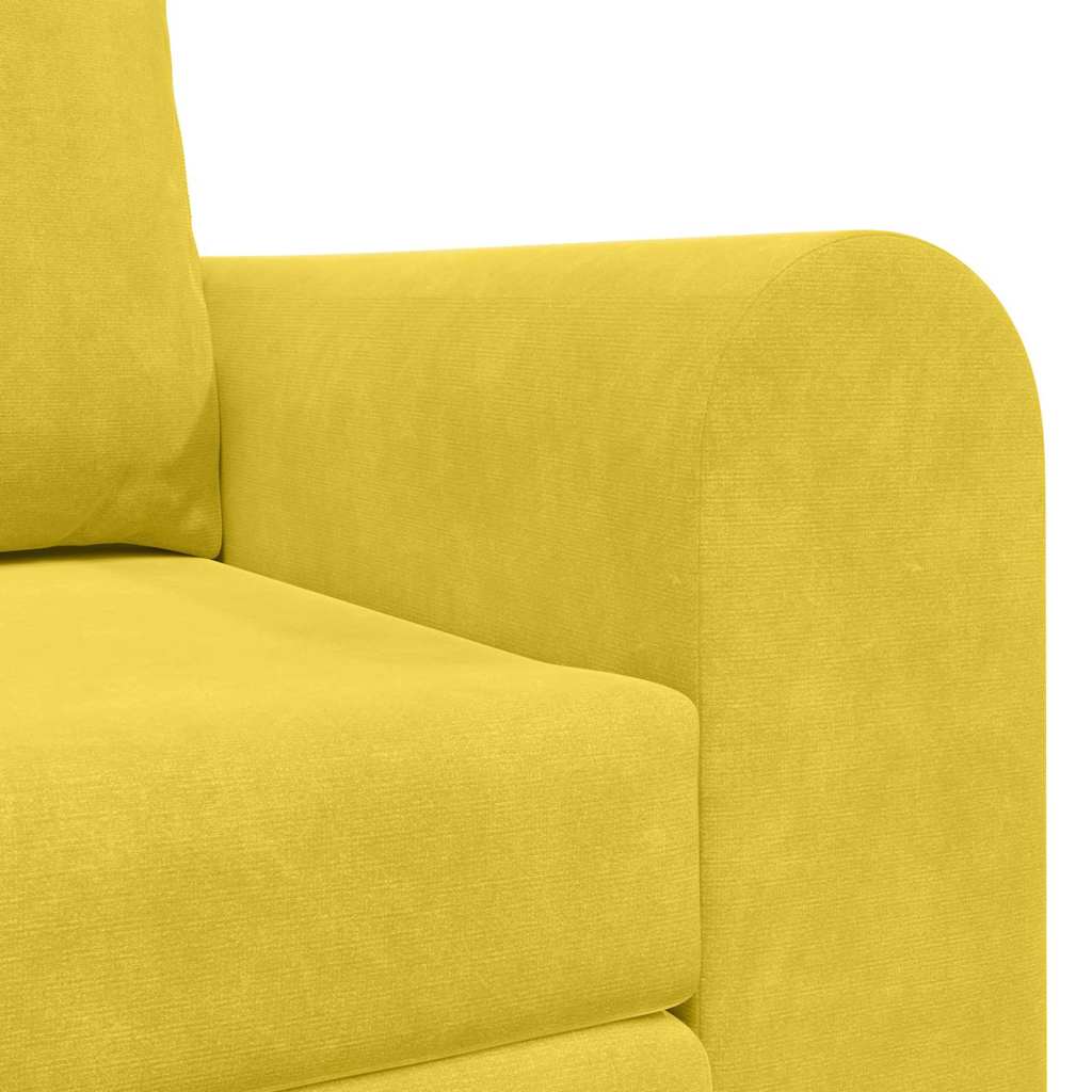 Canapé-Lit Jaune 148 x 71 x 83 cm Velours - XIOS