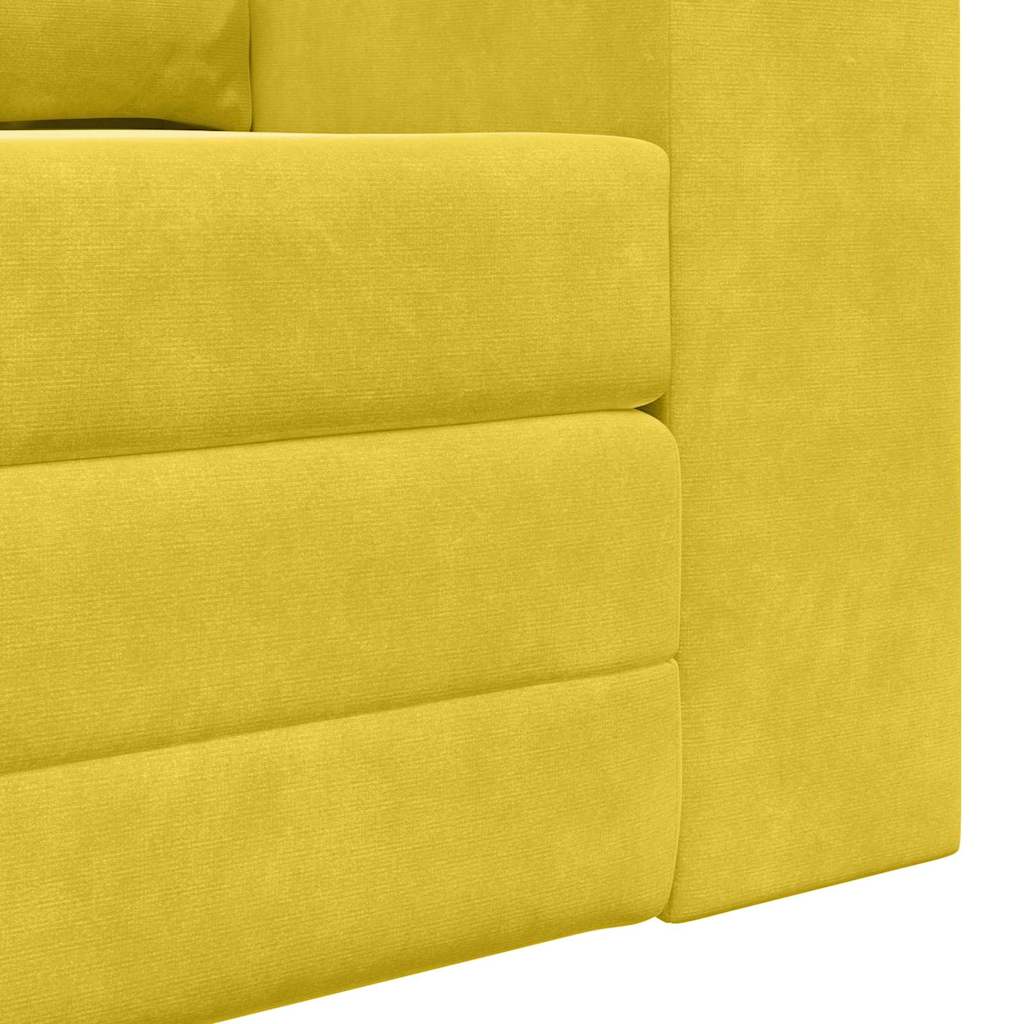 Canapé-Lit Jaune 148 x 71 x 83 cm Velours - XIOS