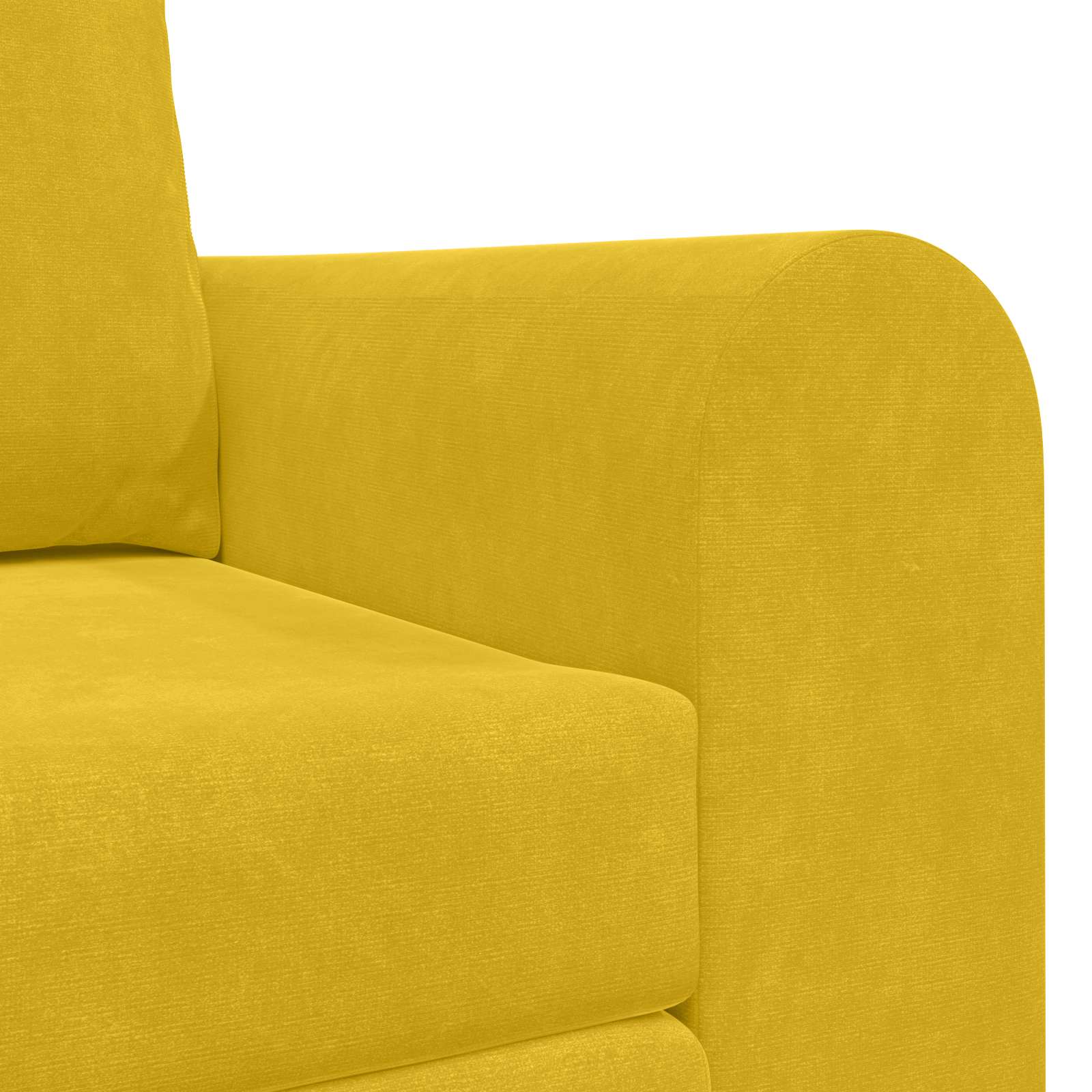 Canapé-Lit Jaune 148 x 71 x 83 cm Velours
