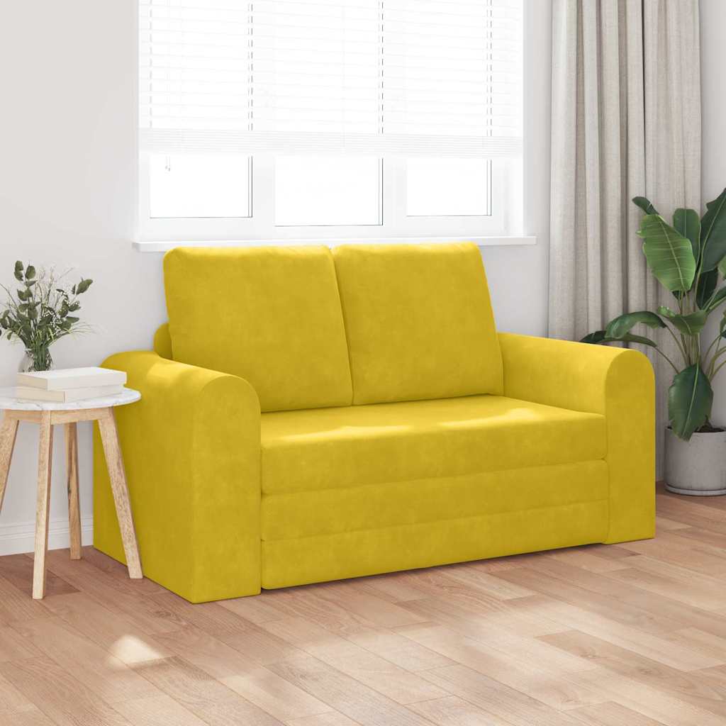 Canapé-Lit Jaune 148 x 71 x 83 cm Velours - XIOS