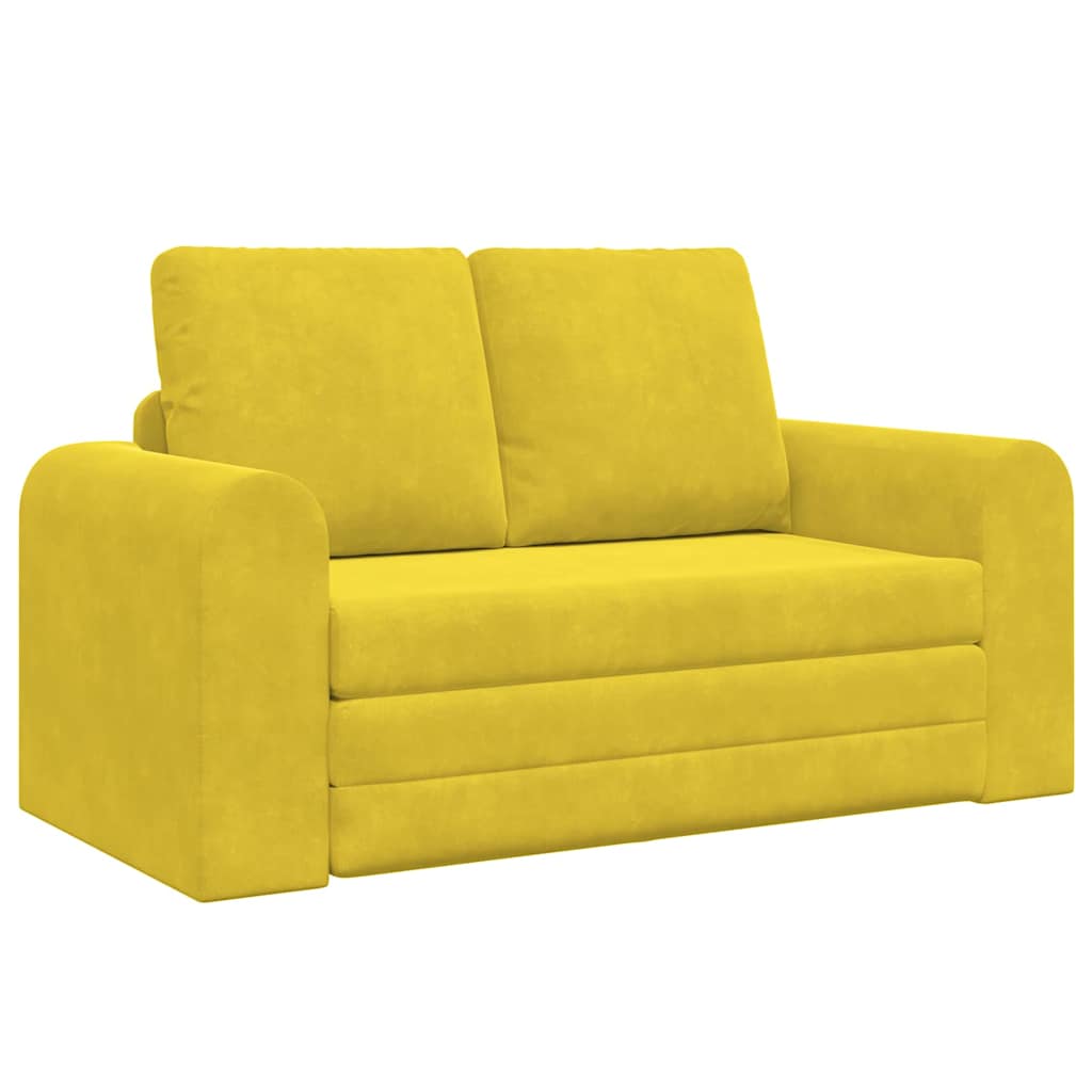 Canapé-Lit Jaune 148 x 71 x 83 cm Velours - XIOS