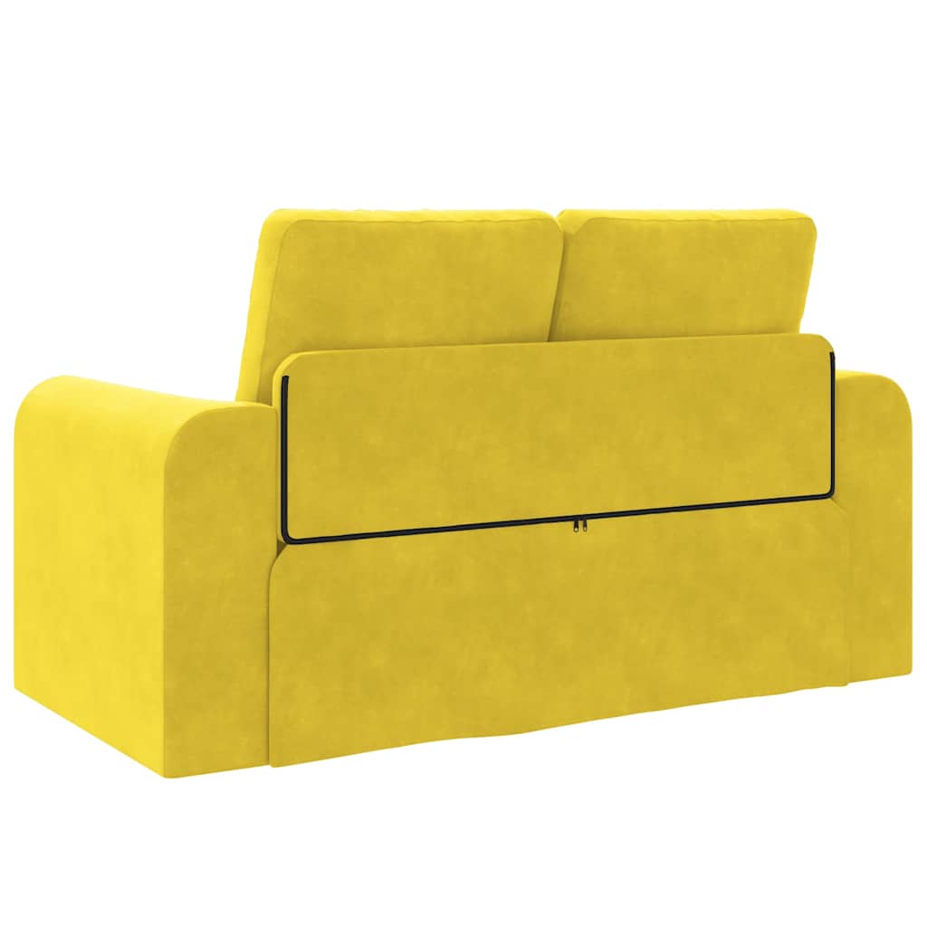 Canapé-Lit Jaune 148 x 71 x 83 cm Velours - XIOS
