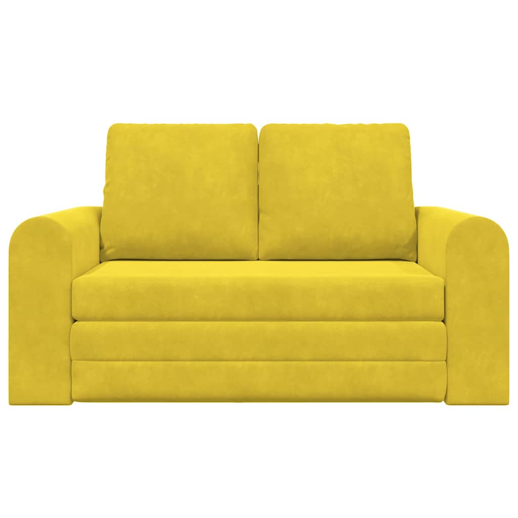 Canapé-Lit Jaune 148 x 71 x 83 cm Velours - XIOS
