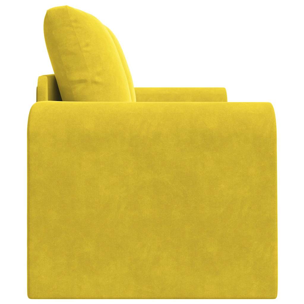 Canapé-Lit Jaune 148 x 71 x 83 cm Velours - XIOS