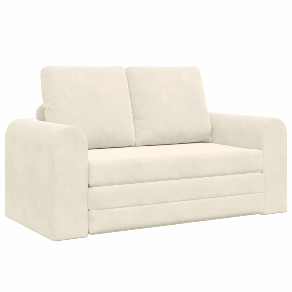 Canapé-Lit 60cm Crème Velours - XIOS