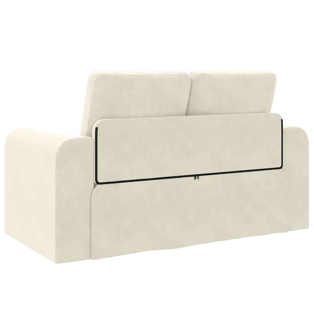 Canapé-Lit 60cm Crème Velours - XIOS