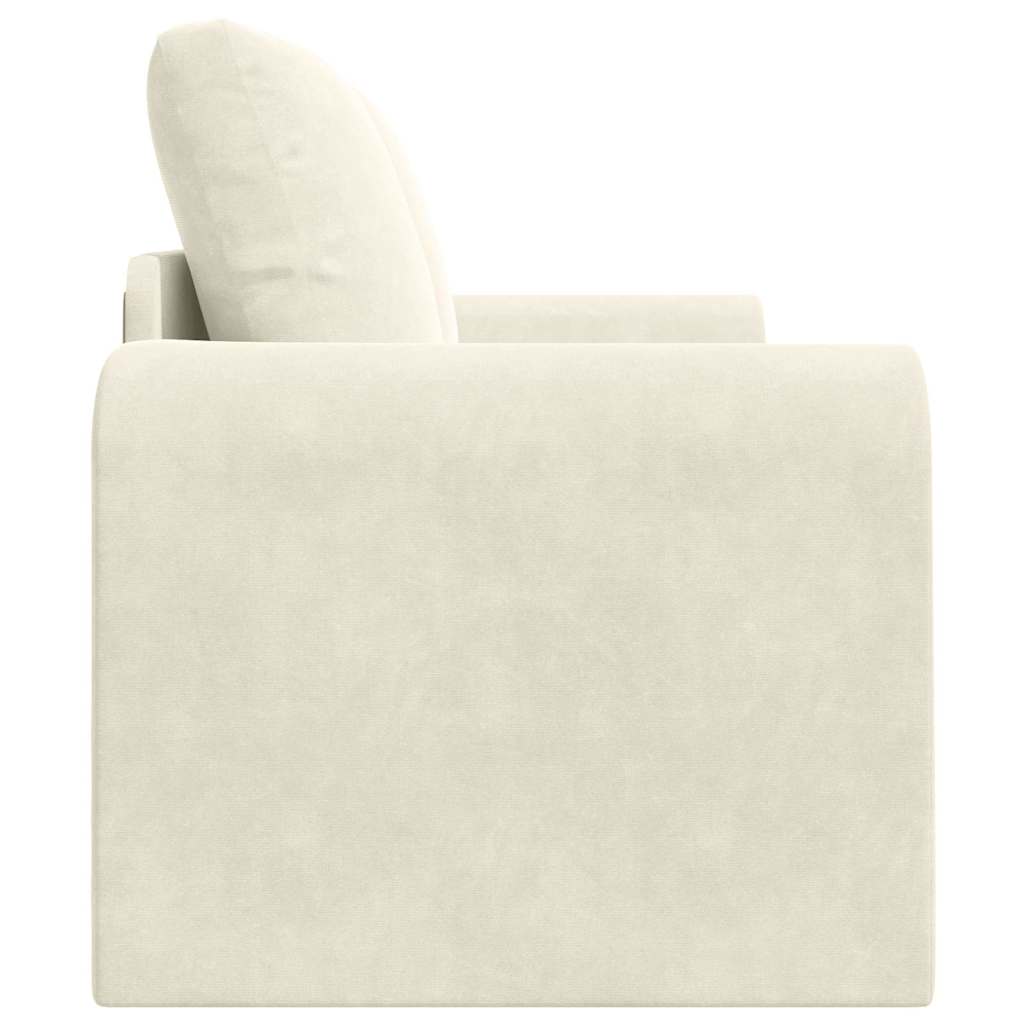 Canapé-Lit 60cm Crème Velours - XIOS
