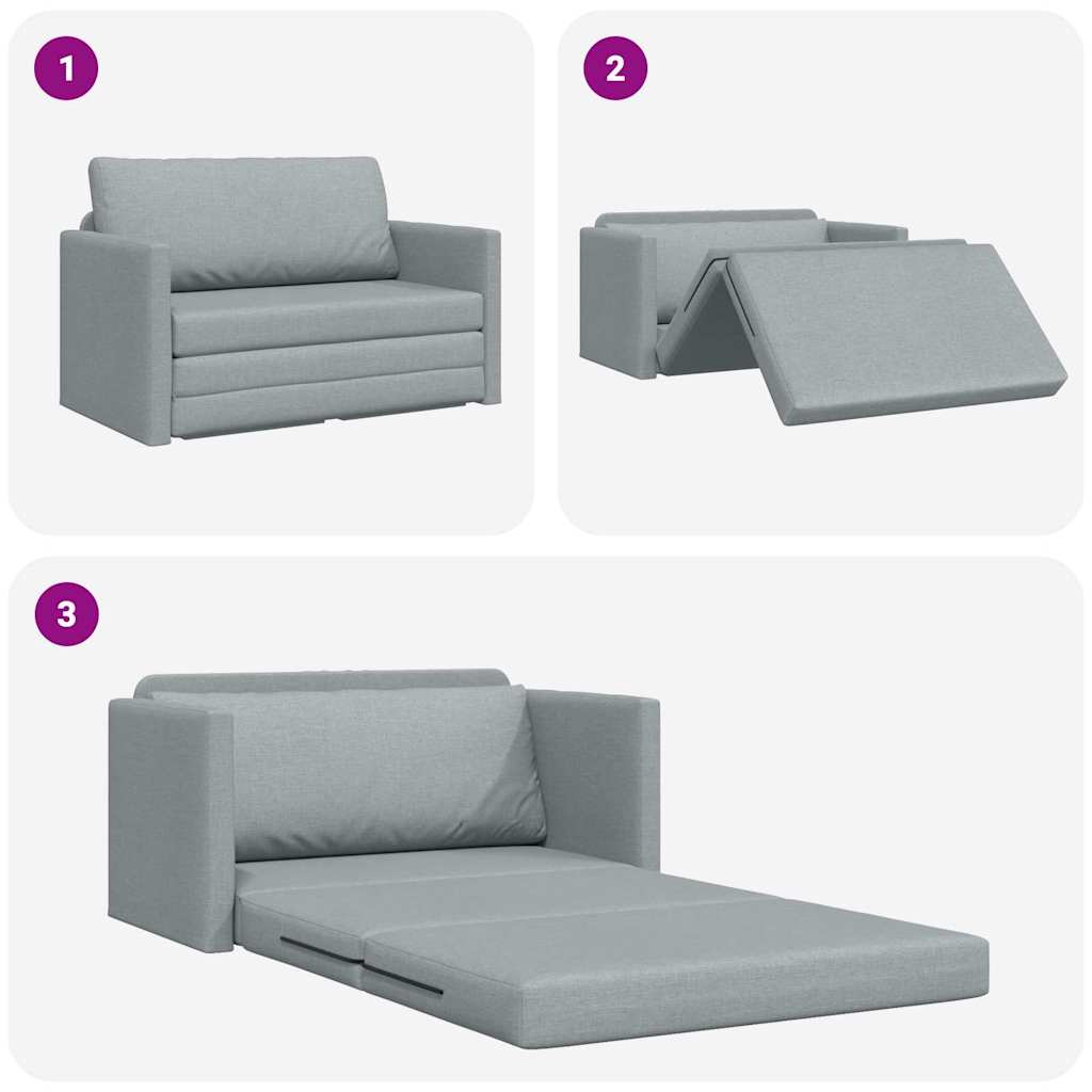 Canapé-Lit Gris clair 124 x 71 x 78 cm tissu - XIOS