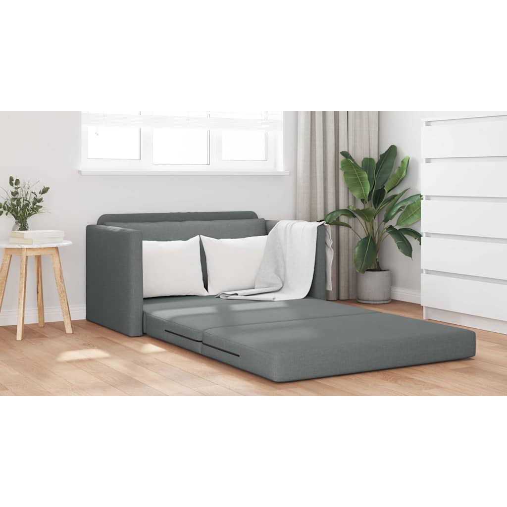 Canapé-Lit Gris foncé 124 x 71 x 78 cm tissu - XIOS