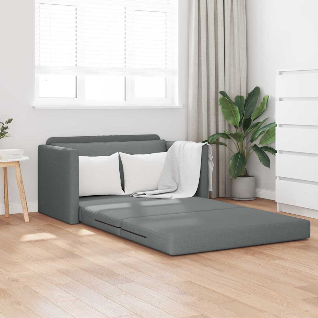 Canapé-Lit Gris foncé 124 x 71 x 78 cm tissu - XIOS