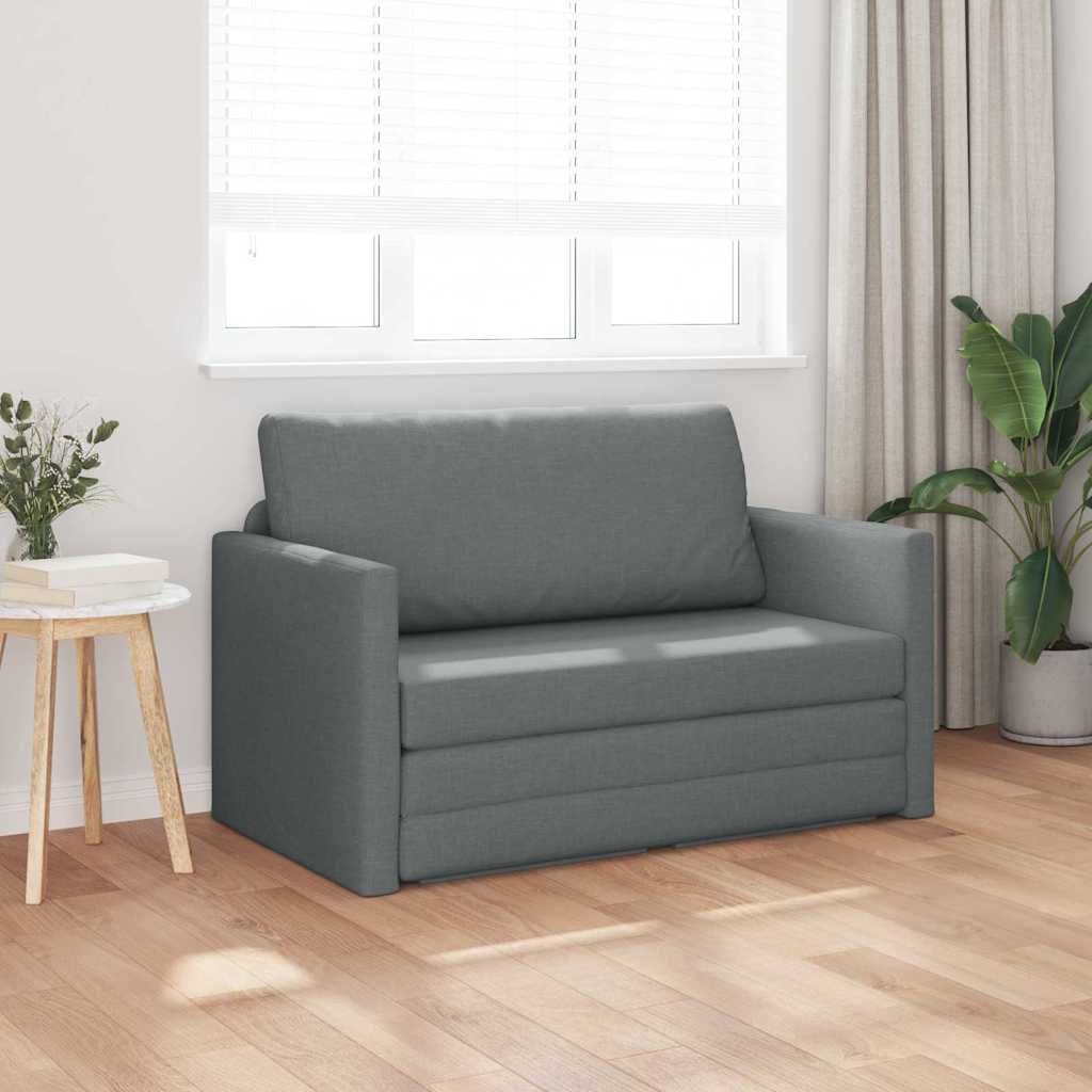 Canapé-Lit Gris foncé 124 x 71 x 78 cm tissu - XIOS