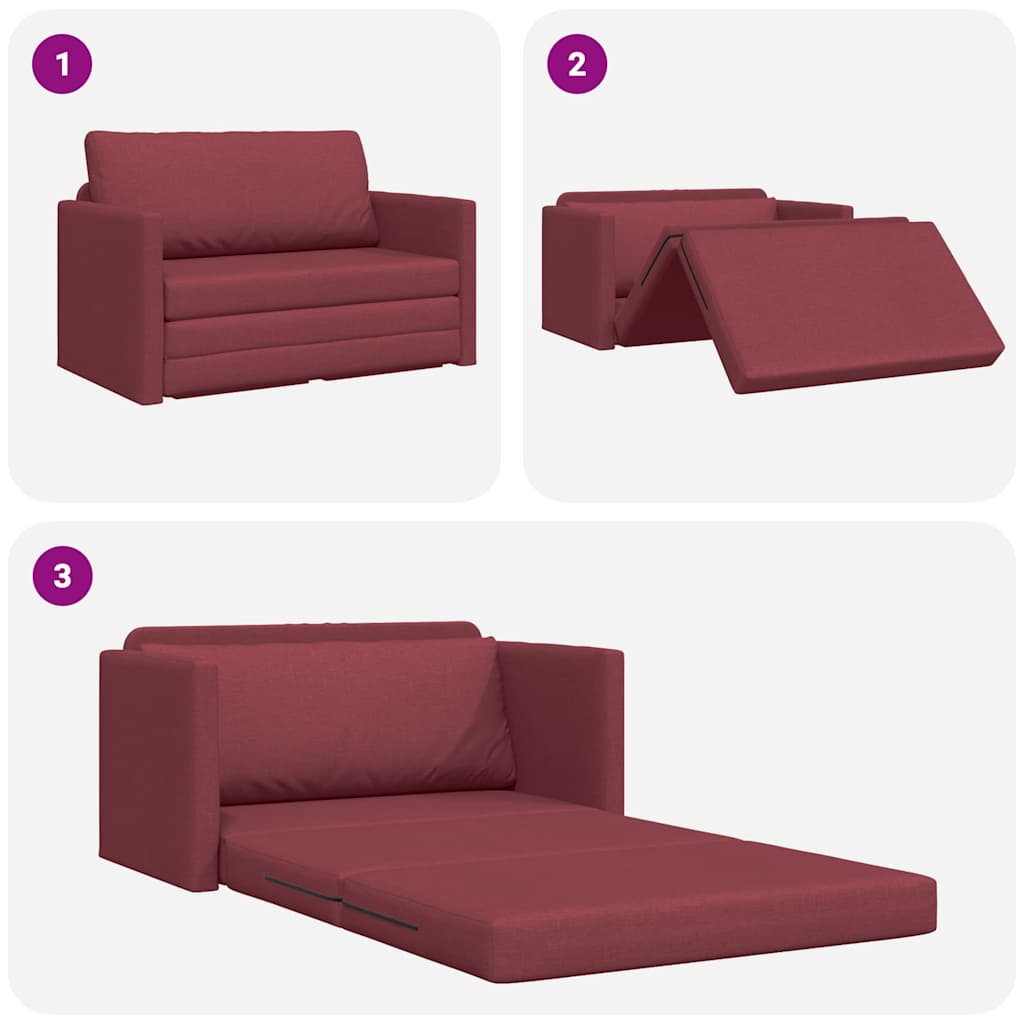 Canapé-Lit 110cm Bordeaux tissu - XIOS