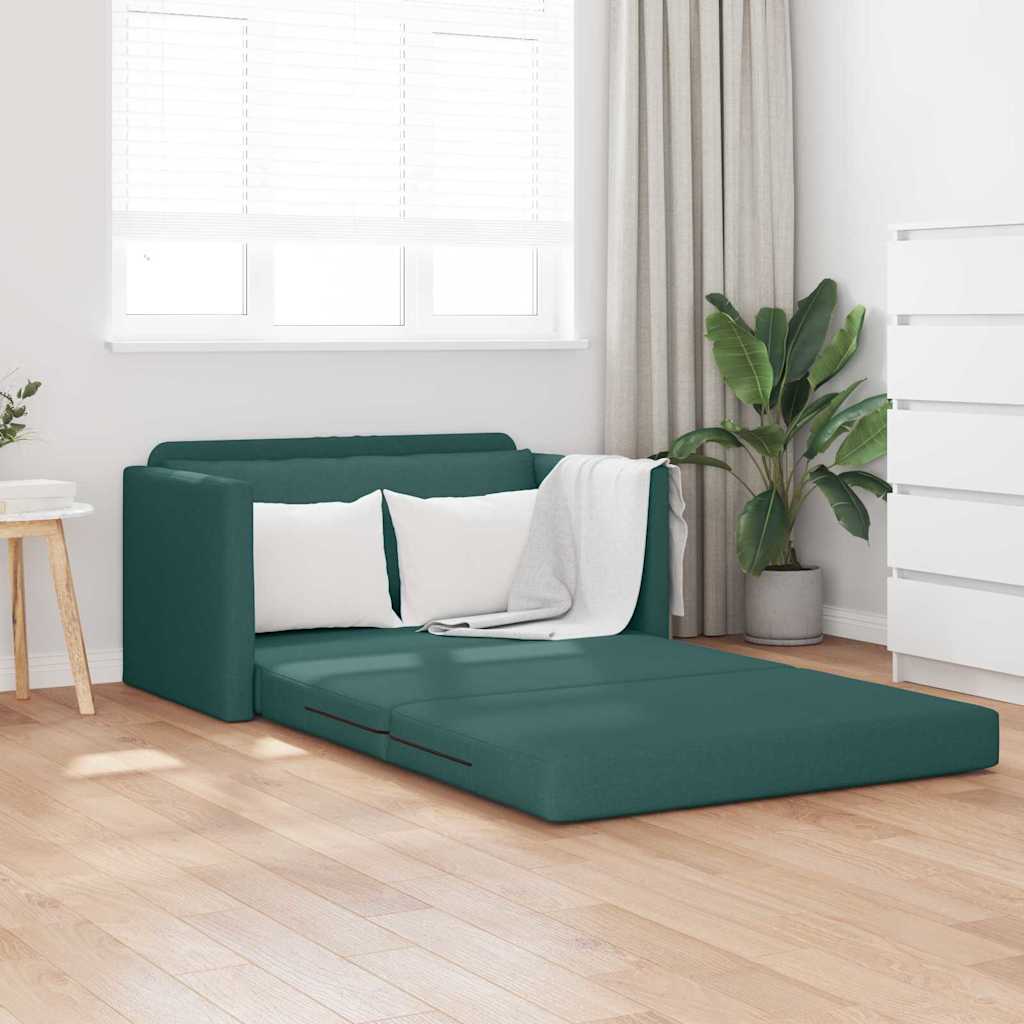 Canapé-Lit Vert foncé 124 x 71 x 78 cm tissu - XIOS