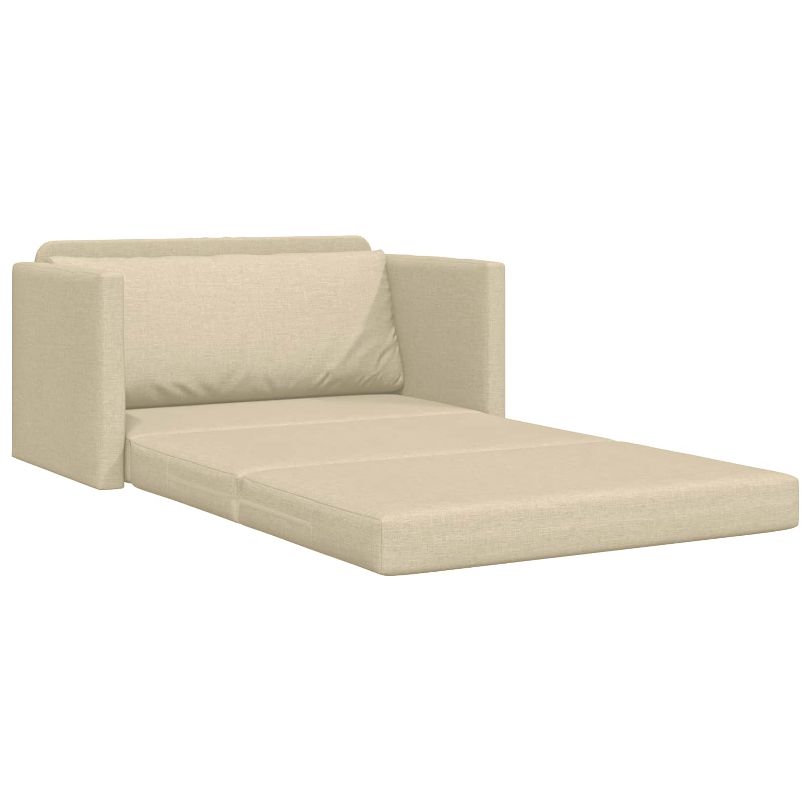 Canapé-Lit Crème 124 x 71 x 78 cm tissu