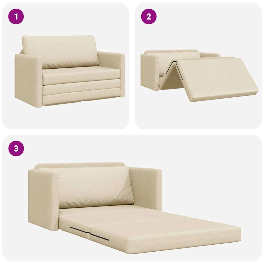 Canapé-Lit 110cm Crème tissu - XIOS