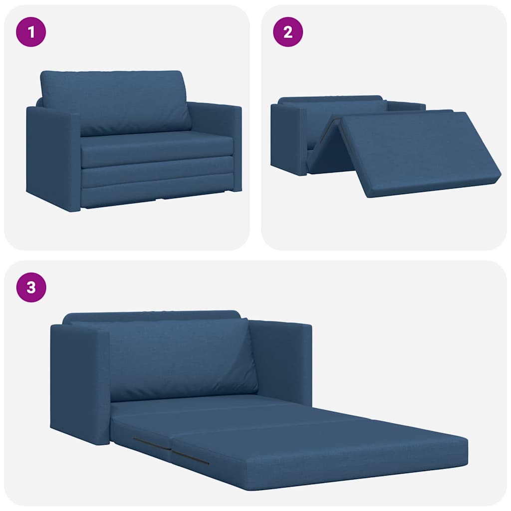 Canapé-Lit 110cm Bleu tissu - XIOS