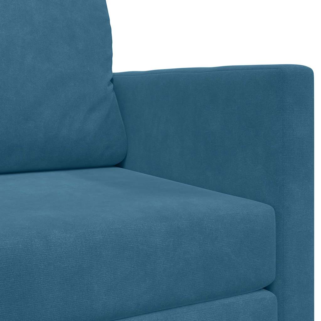 Canapé-Lit Bleu 124 x 204 x 61 cm Velours - XIOS