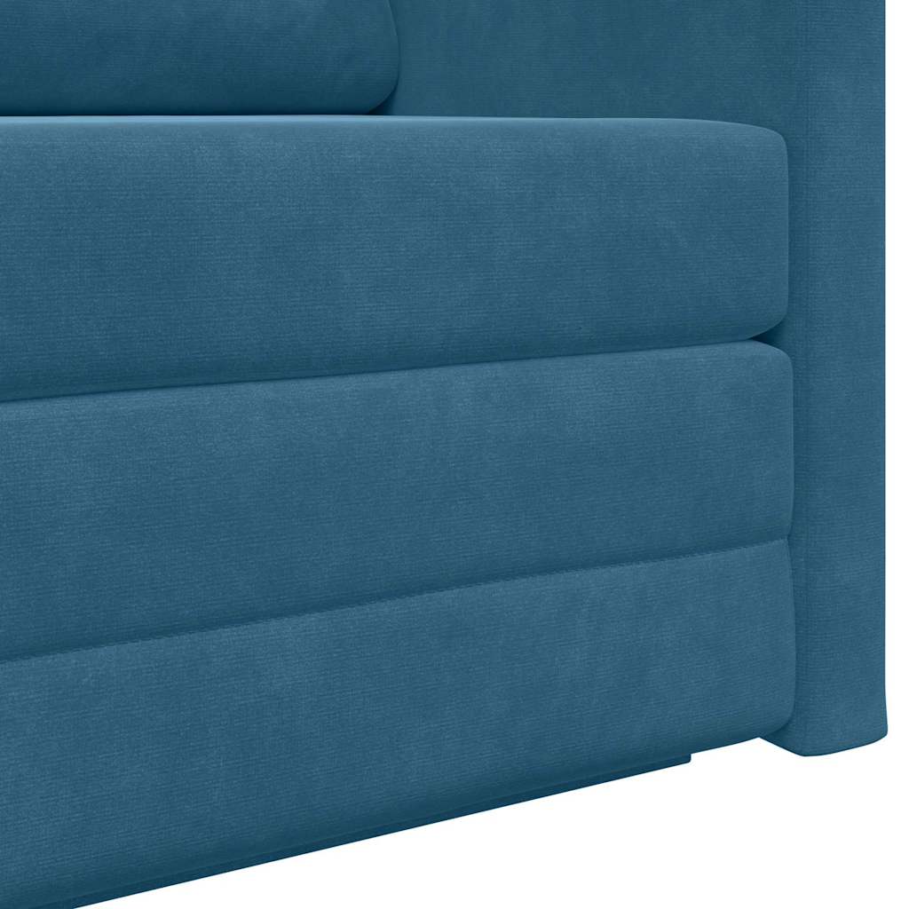 Canapé-Lit Bleu 124 x 204 x 61 cm Velours - XIOS