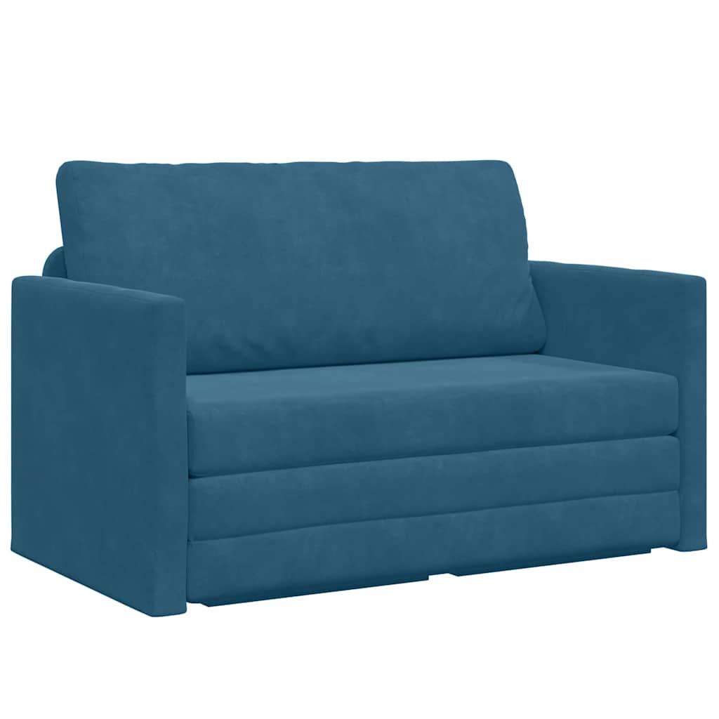 Canapé-Lit Bleu 124 x 204 x 61 cm Velours - XIOS