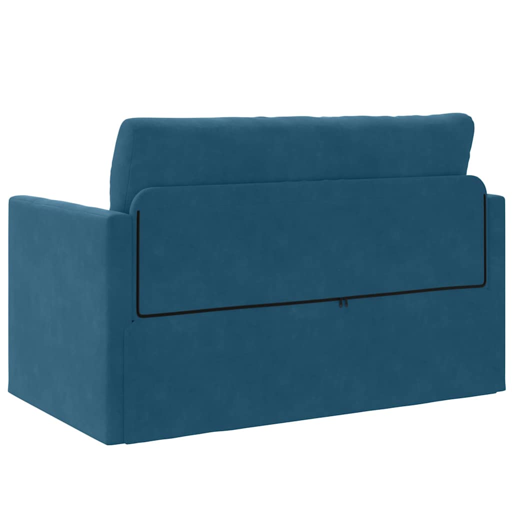 Canapé-Lit Bleu 124 x 204 x 61 cm Velours - XIOS