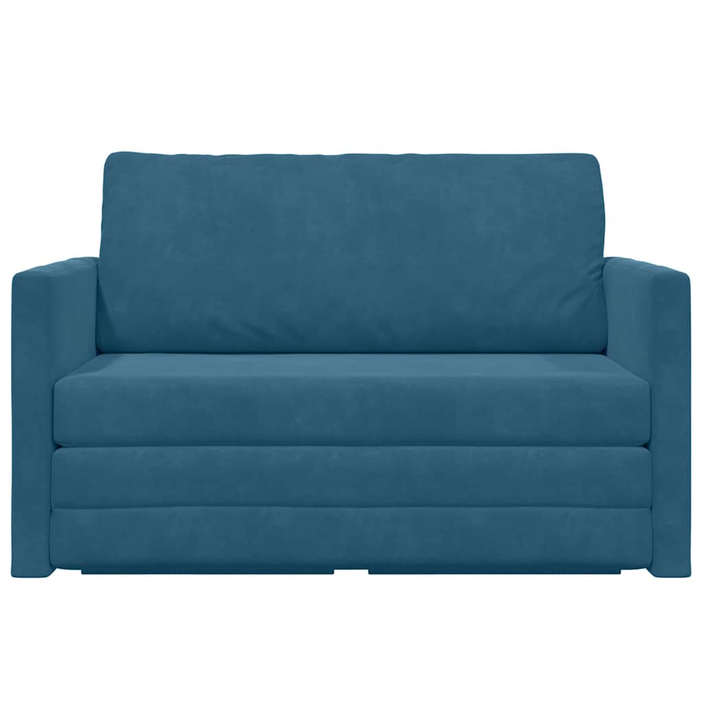 Canapé-Lit Bleu 124 x 204 x 61 cm Velours - XIOS