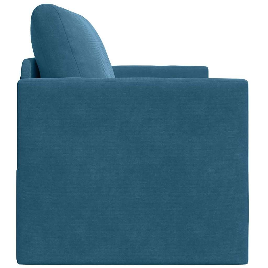 Canapé-Lit Bleu 124 x 204 x 61 cm Velours - XIOS