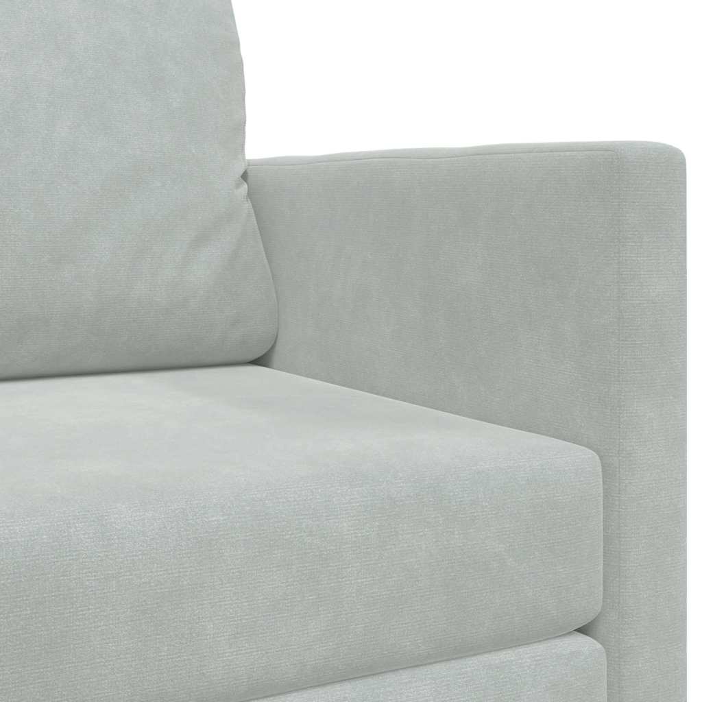 Canapé-Lit Gris clair 124 x 204 x 61 cm Velours - XIOS