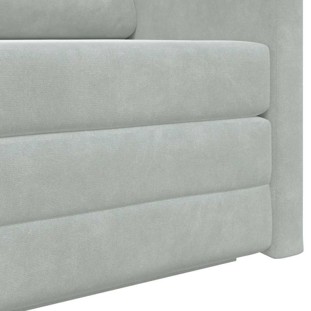 Canapé-Lit Gris clair 124 x 204 x 61 cm Velours - XIOS