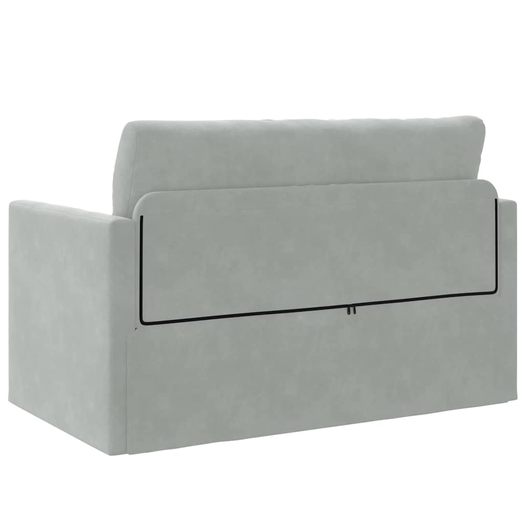 Canapé-Lit Gris clair 124 x 204 x 61 cm Velours - XIOS