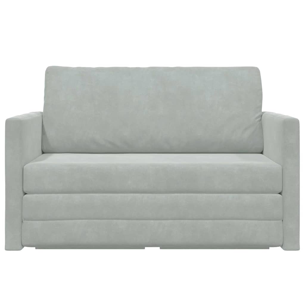 Canapé-Lit Gris clair 124 x 204 x 61 cm Velours - XIOS