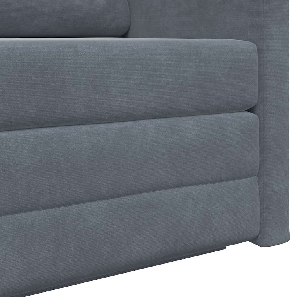 Canapé-Lit Gris foncé 124 x 204 x 61 cm Velours - XIOS